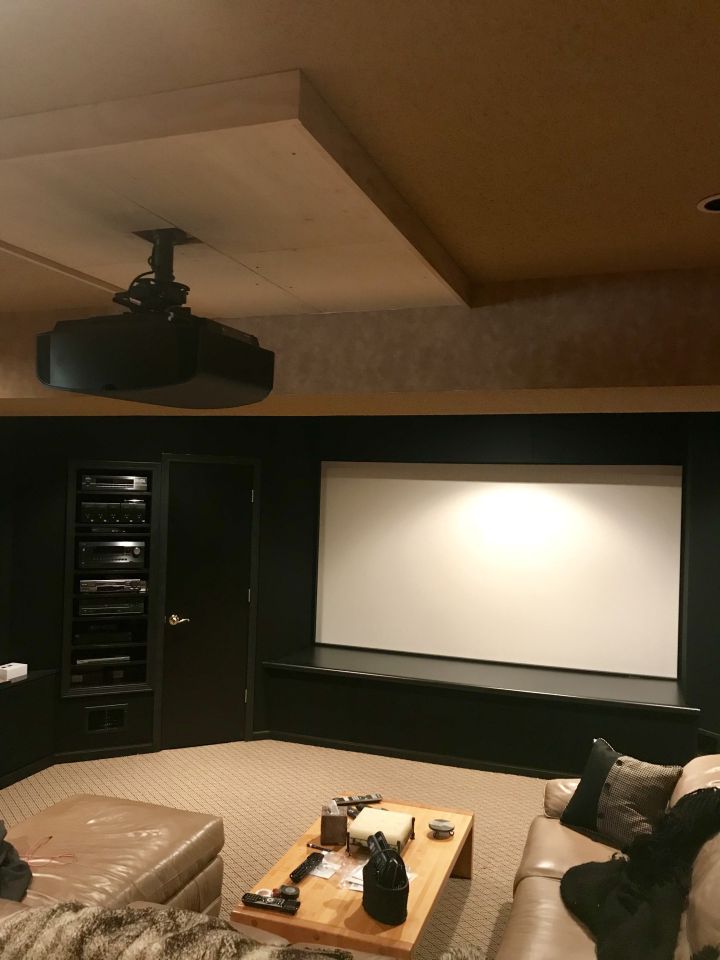 Projector mounted for home theater