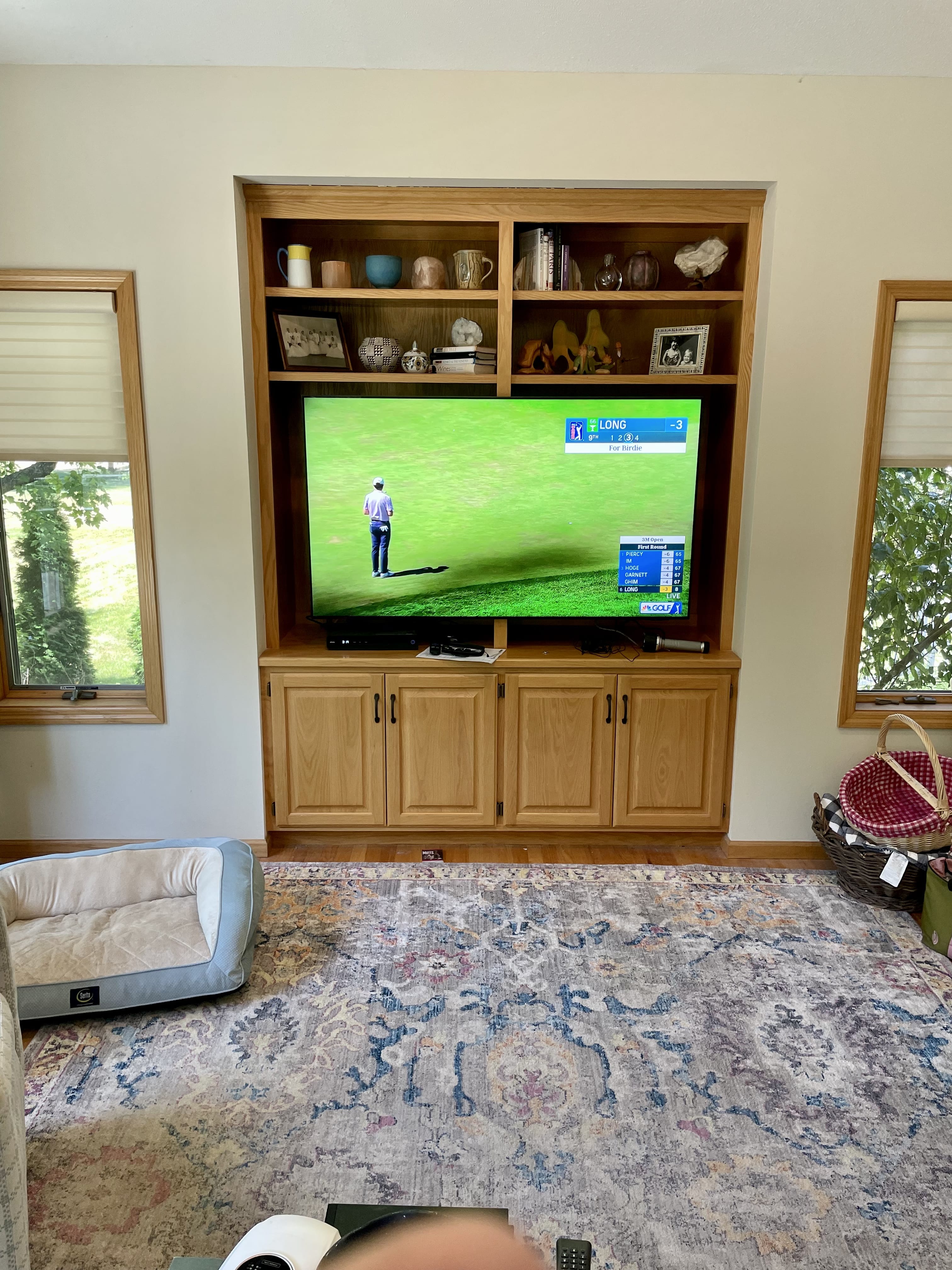 TV mounted for a clutter-free look.
